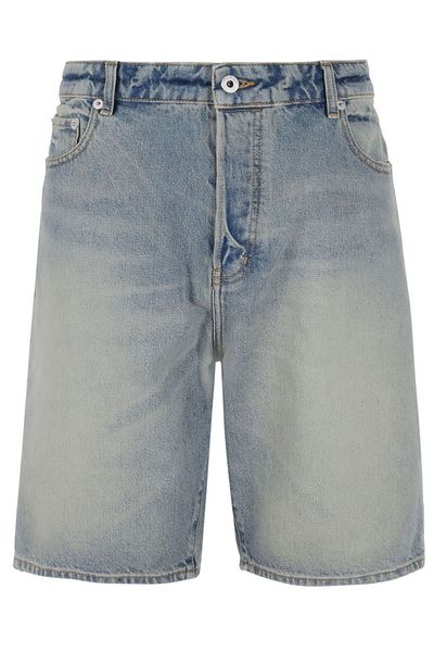 Kenzo Knee-Length Faded Denim Shorts