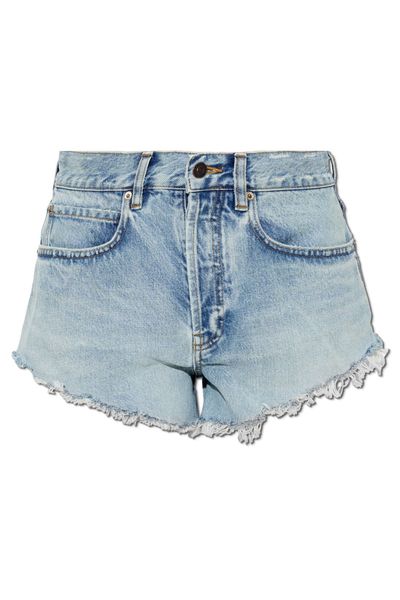 Balenciaga Raw Hem Denim Shorts