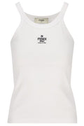 Fendi Logo Embroidered Knitted Tank Top