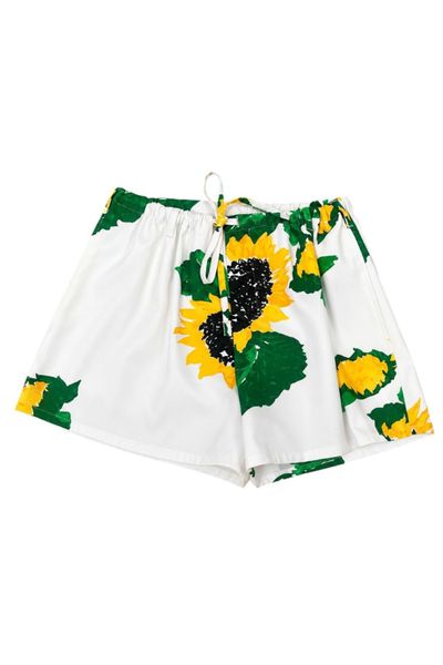 Moschino Jeans Floral Printed Drawstring Shorts