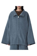 Khaite Garret High Neck Zipped Jacket