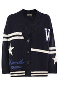 Weekend Max Mara Belgio Intarsia Star V-Neck Cardigan