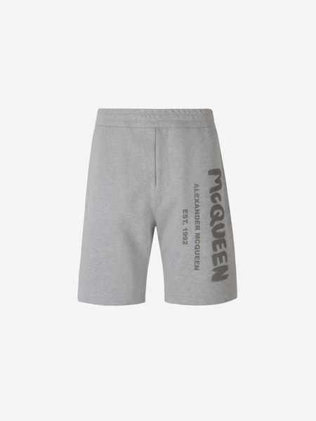 Alexander McQueen Graffiti Printed Sport Shorts