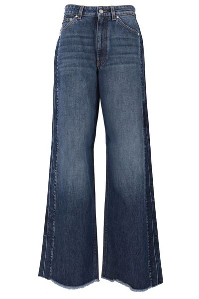Stella McCartney Frayed Wide Leg Jeans
