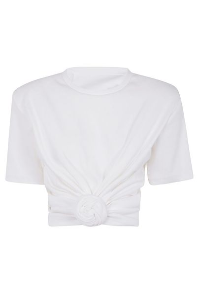 Magda Butrym Knotted Crewneck T-Shirt