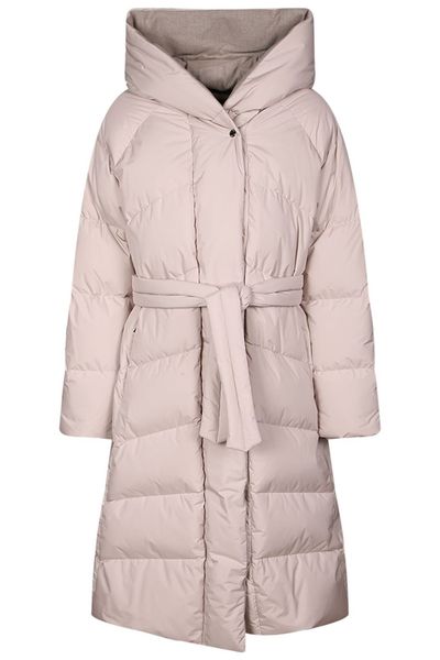 Moorer Belted Hooded Down Jacket