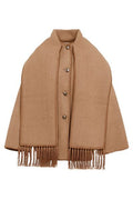 Totême Buttoned Whipstitch-Trim Scarf Jacket
