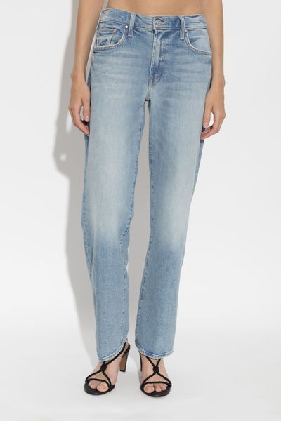 Mother Rambler Mid Rise Straight Jeans