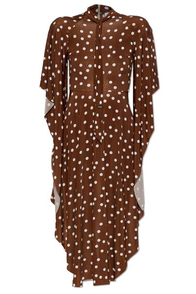 Vetements Asymmetric Polka-Dot Dress