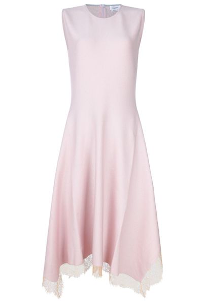 Alexander McQueen Lace Detail Asymmetric Dress