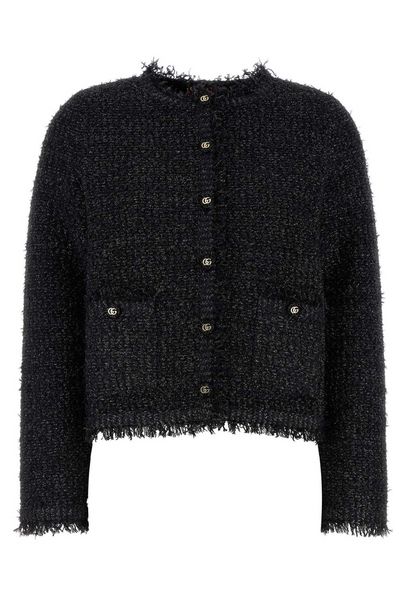 Gucci Tweed Button-Up Cardigan
