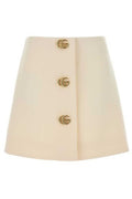 Gucci Double G Button Crêpe Skirt