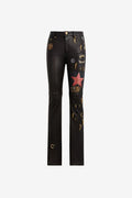Roberto Cavalli Animalier Patchwork Embroidered Trousers