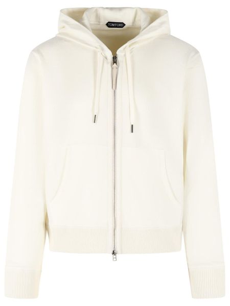 Tom Ford Zip-Up Knitted Drawstring Hoodie