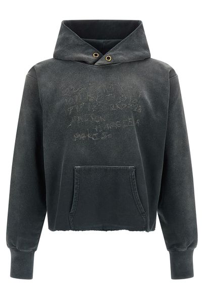 Maison Margiela Printed-Detail Drawstring Hoodie