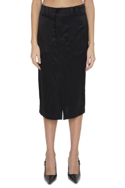 Saint Laurent Front Slit Midi Skirt