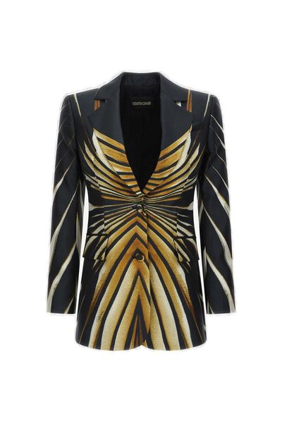 Roberto Cavalli Ray Of Gold Print Jacket