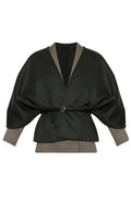 Max Mara Logo Emrboidered Stitch Detailed Cape