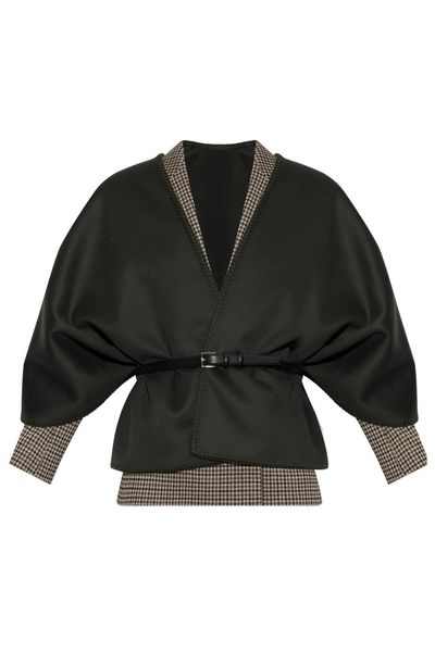 Max Mara Logo Emrboidered Stitch Detailed Cape
