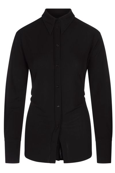 Alexander McQueen T-Bar Chain Gathered Fitted Shirt