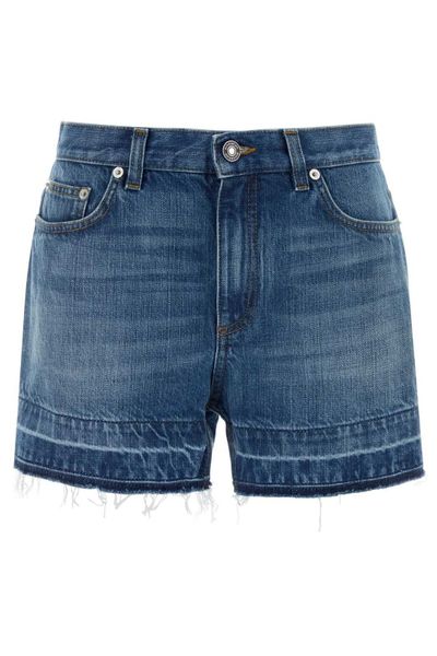 Givenchy Frayed-Hem Denim Shorts