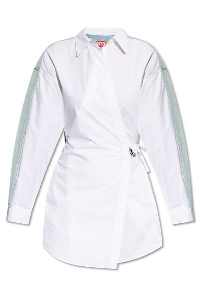Diesel D-Elphi-Den Wrap Shirt Dress
