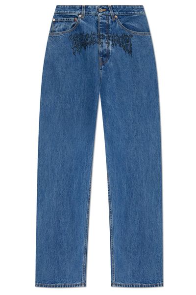 Vetements Logo Embroidered Jeans