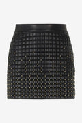 Roberto Cavalli Quilted Studded Miniskirt