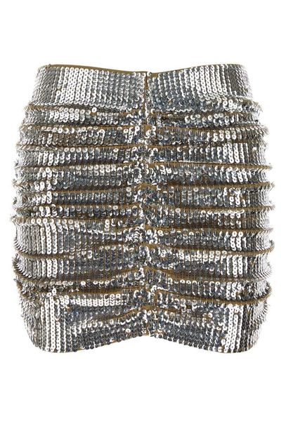 Dsquared2 Ruched Sequinned Mini Skirt