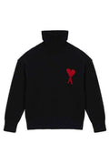 AMI Paris De Coeur Funnel Neck Sweater