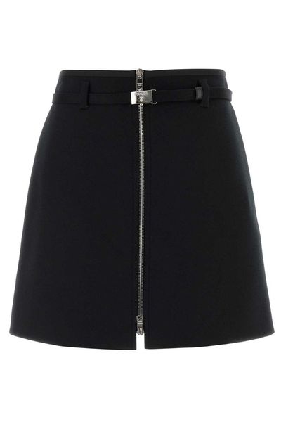 Prada Zip-Front Mini Skirt