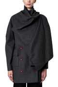 The Garment Manhattan Draped Buttoned Coat