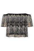 Rabanne Embroidery Detailed Short-Sleeve Top