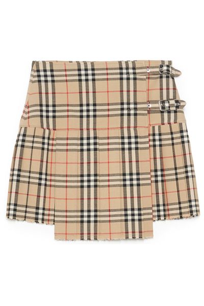 Burberry Vintage Check Kilt Skirt