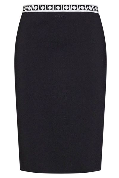 Versace Patterned Waist Knitted Skirt
