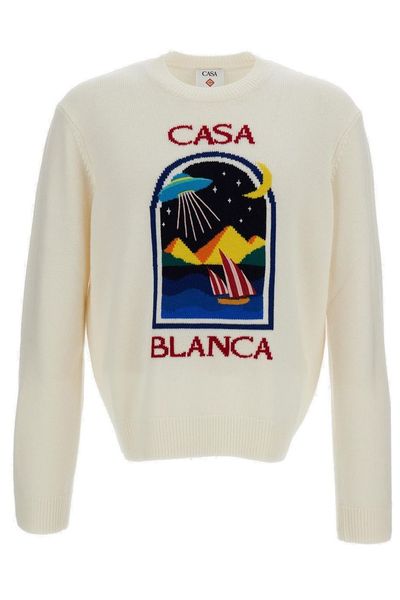 Casablanca Logo Intarsia Jumper