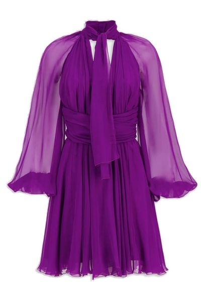 Dolce & Gabbana Draped Chiffon Mini Dress