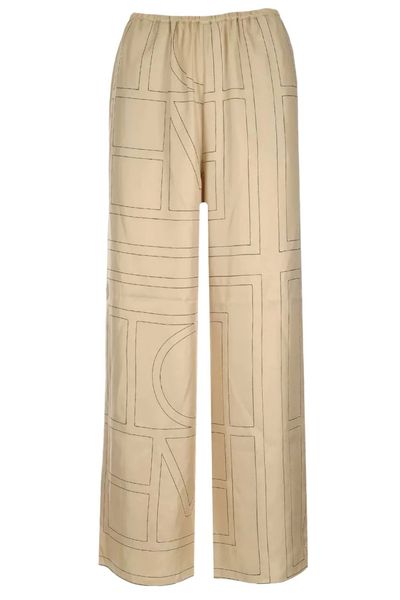 Totême Monogram Detailed Straight-Leg Pants