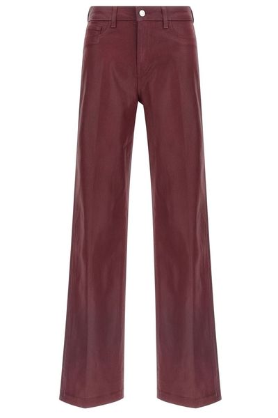 L'Agence Clayton Coated Wide-Leg Jeans