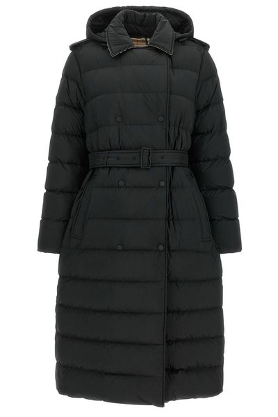 Burberry Double Breasted Belted Quilted Down Coat