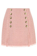 Balmain Short Sequinned Tweed Skirt