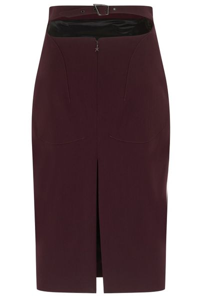 Mugler High Waist Front Split Skirt