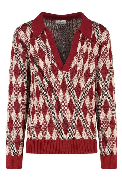 Dries Van Noten Long-Sleeved V-Neck Jumper