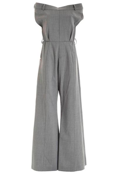 Moschino Gabardine Off-Shoulder Jumpsuit