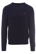 Polo Ralph Lauren Logo Embroidered Cable-Knit Jumper