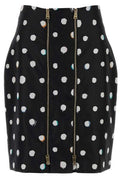 Fendi Falena Dots Printed Double-Zipped Midi Skirt