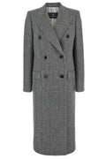 Etro Herringbone-Pattern Straight Hem Coat