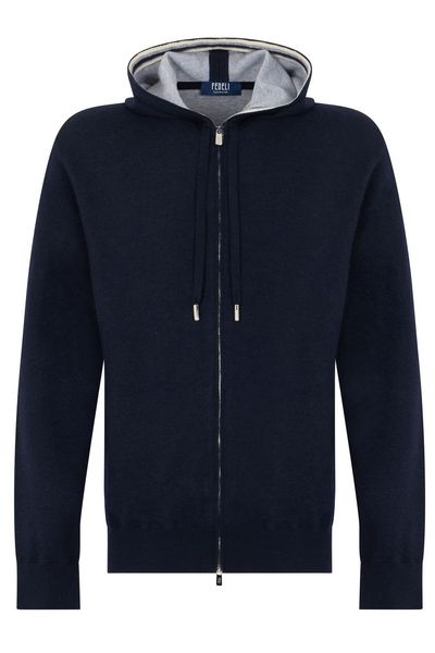 Fedeli Zip-Up Hooded Cardigan