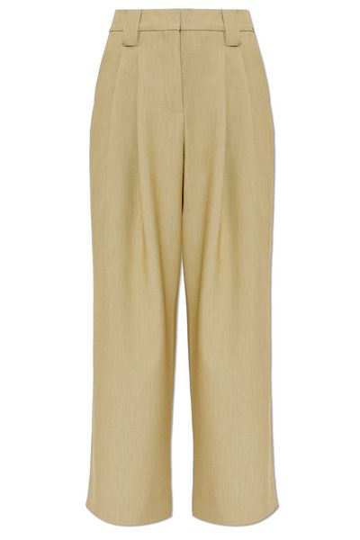 Ganni Twill Suiting Mid Waist Trousers