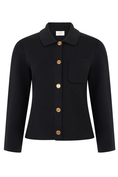 Saint Laurent Button-Up Polo Cardigan